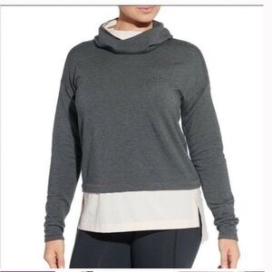 CALIA Effortless Mixed Media Hoodie Dark Grey Women’s Large
